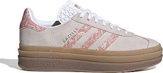 Adidas Gazelle Bold Kadın Spor Ayakkabı Pembe Beyaz Vintage